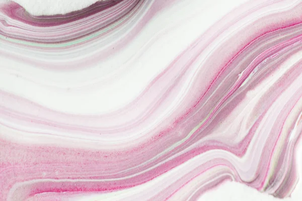 Roze Vloeistof Kunst Marmering Verf Getextureerde Achtergrond — Stockfoto