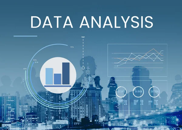 Data Analysis Results Summary Graph Chart Graphic — Stock Photo, Image