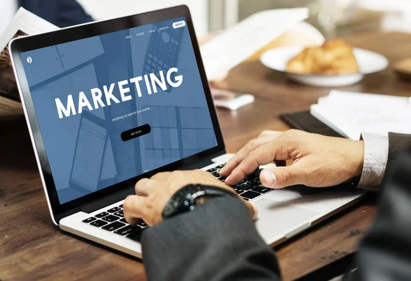 Marknadsföring Business Branding Reklam Ord — Stockfoto