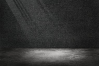 Spot ürün arka plan ile koyu gri çimento duvar