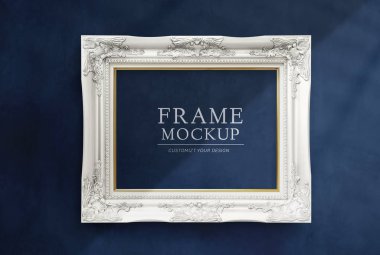 Lüks Barok çerçeve mockup bir duvar