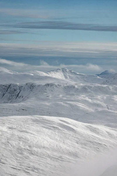 Vue Sur Montagne Enneigée Hiver — Photo