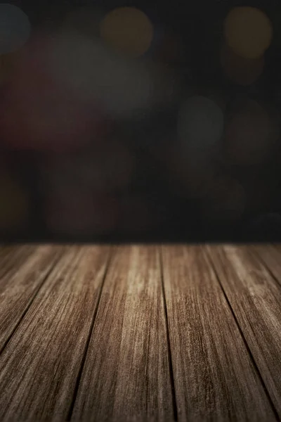 木製の床製品の背景黒ボケ壁 — ストック写真