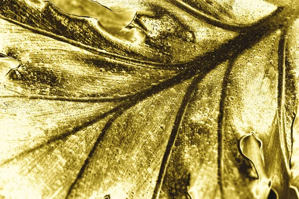 Zlaté Třpytivé Pozadí Detailní List — Stock fotografie