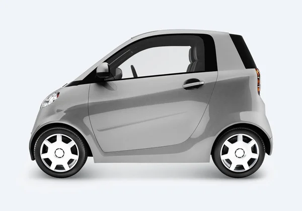 Side View Silver Microcar — Stock Photo, Image
