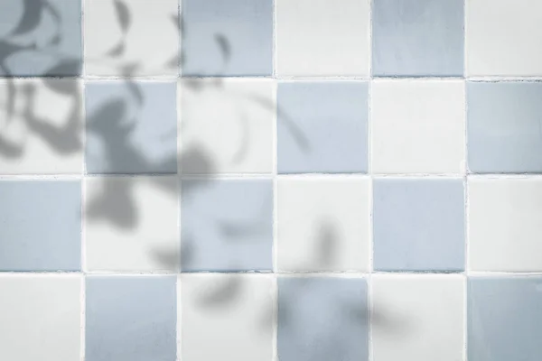 Пастельно Голубая Белая Плитка Текстурированный Фон — стоковое фото
