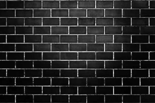 Чорна Цегляна Стіна Текстурований Фон — стокове фото