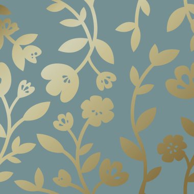 Altın botanik model arkaplan vektörü