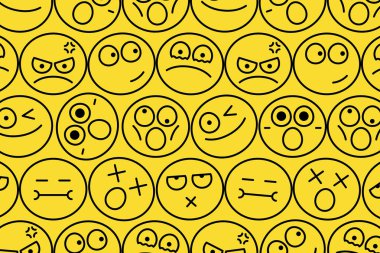 Negatif yüz ifadesi koleksiyonu vektör