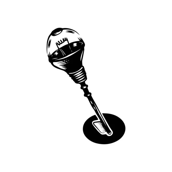 Light Bulb Grafisk Illustration Ikonen Vektor — Stock vektor