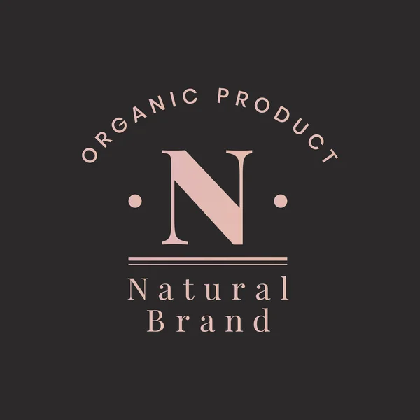 Natural Brand Logo Badge Vector — Stock Vector