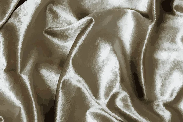 Luxus Glänzenden Braunen Seidenstoff Texturierten Vektor — Stockvektor
