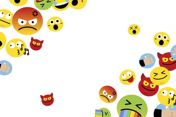 Emoticon面部表情收集载体 — 图库矢量图片