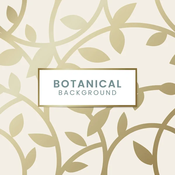 Gold Botanical Pattern Background Vector — Stock Vector