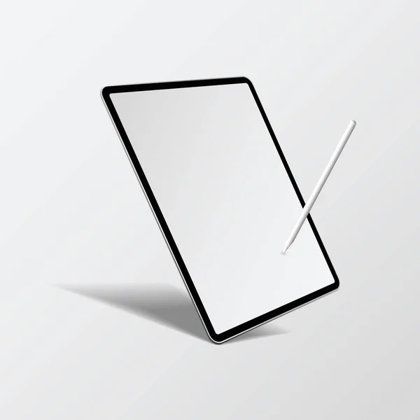 Mockup Layar Tablet Modern Digital - Stok Vektor