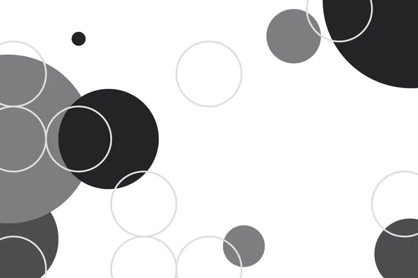 Black White Circle Geometric Pattern Background Vector — Stock Vector