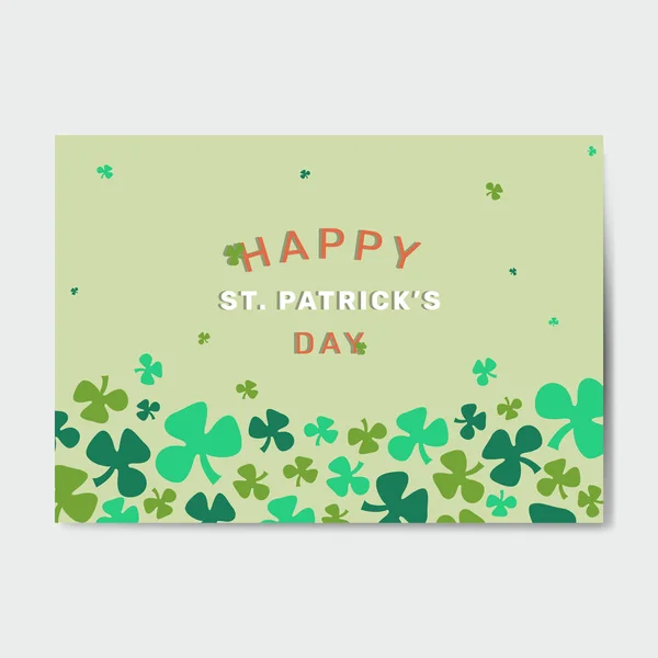 Happy Patrick Day Greeting Card Vector — стоковый вектор