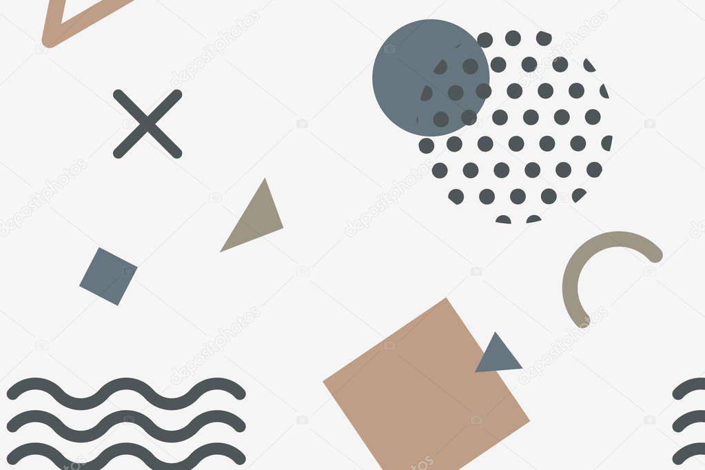 Faded Memphis patterned background vector