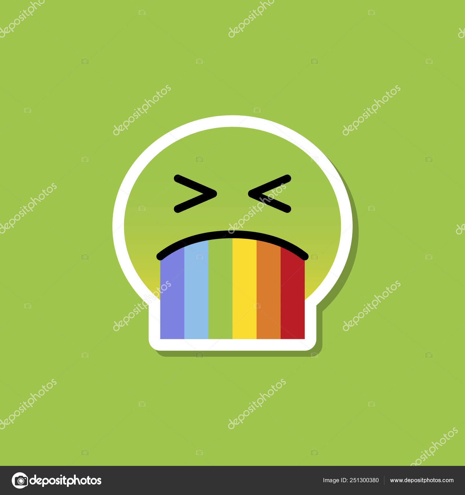 Rainbow Barf Emoji