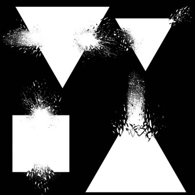 Mürekkep sıçrama vektörü olan tasarım ögeleri