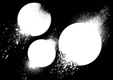 Mürekkep sıçrama vektörü olan tasarım ögeleri