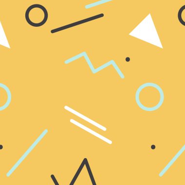 Renkli geometrik memphis tarzı arkaplan