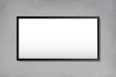 Bir duvar vektöründe siyah çerçeve modeli