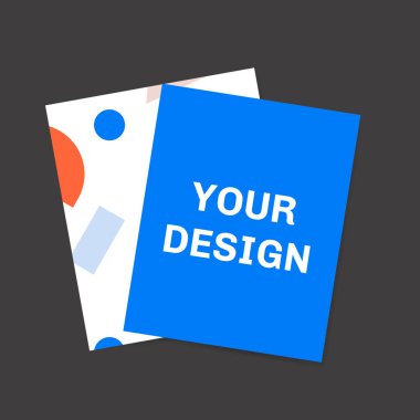 Renkli geometrik memphis tarzı kart