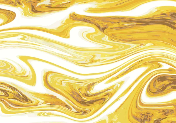 Mármore Abstrato Amarelo Pintura Textura Fundo Vetor —  Vetores de Stock