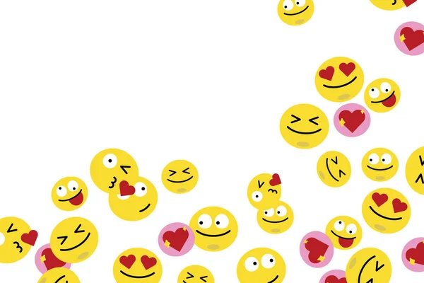 Vektor Koleksi Ekspresi Wajah Emoticon - Stok Vektor