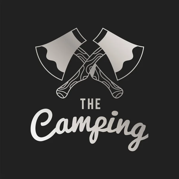 Camping Vintage Logo Vector — Stock Vector