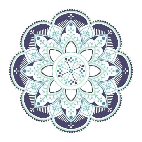 Színes Mandala Minta Fehér Háttér — Stock Vector