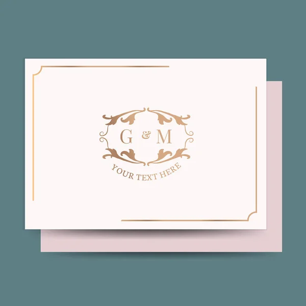 Design Convite Casamento Barroco Vintage — Vetor de Stock