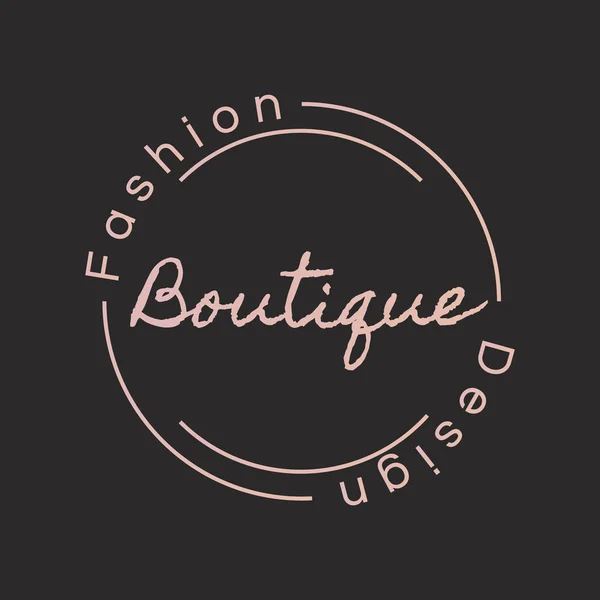 Boutique Design Moda Logotipo Distintivo Design —  Vetores de Stock