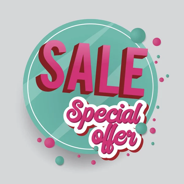 Colorful Special Offer Sale Promotion Badges Vector — Stock Vector