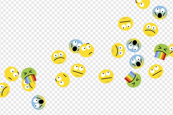 Sad Sick Emoticon Collection Vector — Stock Vector