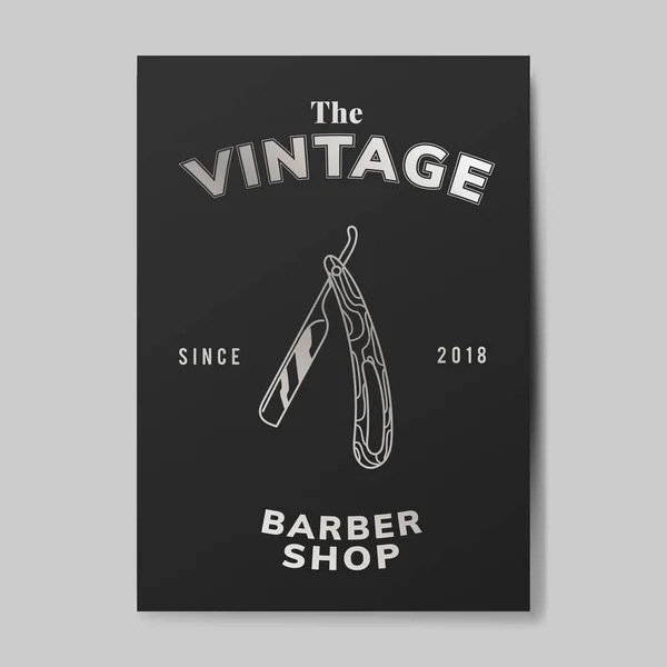 Vintage Barber Shop Carte Vecteur — Image vectorielle