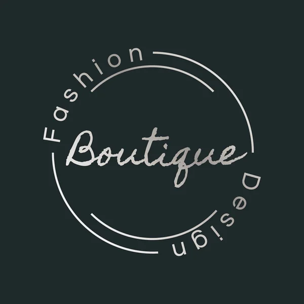 Boutique Design Moda Logotipo Distintivo Design — Vetor de Stock