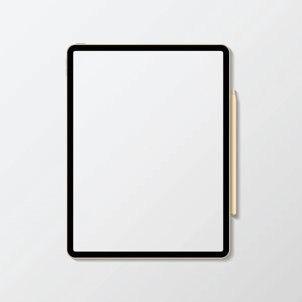 Digital Modern Tablet Screen Mockup — Stock Vector