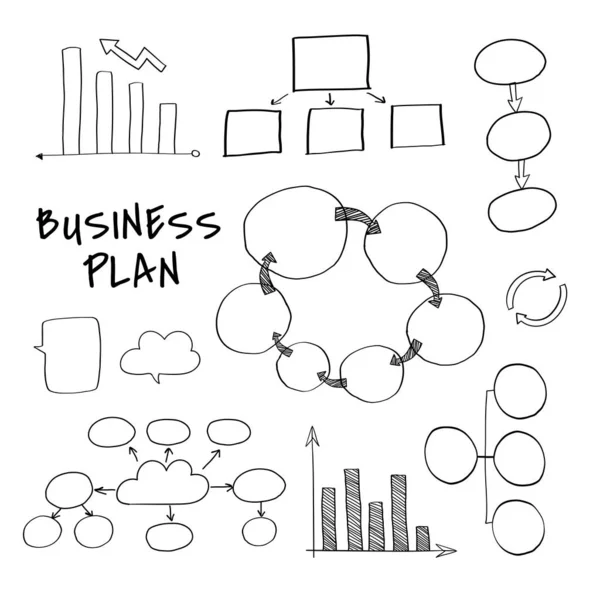 Biznes Plan Wykresów Wektory — Wektor stockowy
