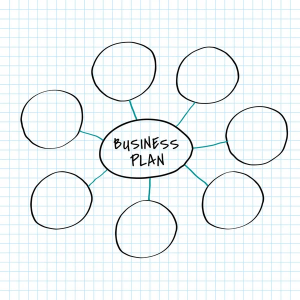 Doodle Van Creatieve Business Plan Grafiek Illustratie — Stockvector