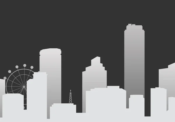 Gray Silhouette Cityscape Background Vector — Stock Vector