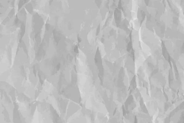 Papel Branco Crumpled Texturizado Vetor Fundo — Vetor de Stock