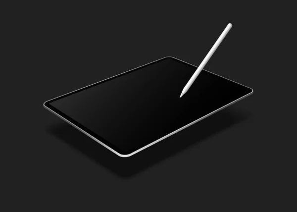 Mockup Tela Tablet Moderno Digital — Vetor de Stock