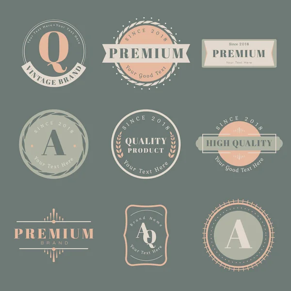 Vecteurs Vintage Premium Badge Set — Image vectorielle