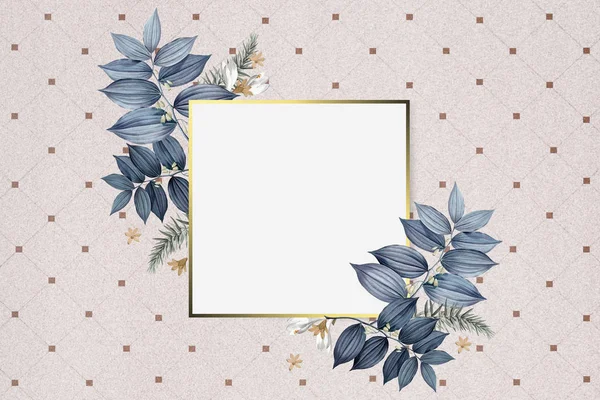 Luxurious Floral Wedding Frame Design — Stock Photo, Image