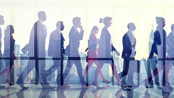 Business People Rushing Work — Stock Photo, Image