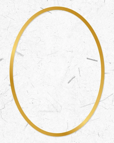 Golden Gerahmt Oval Auf Einer Papierstruktur — Stockfoto