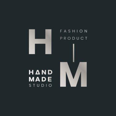 El yapımı logo rozet vektörü