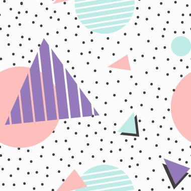 Renkli geometrik memphis tarzı arkaplan